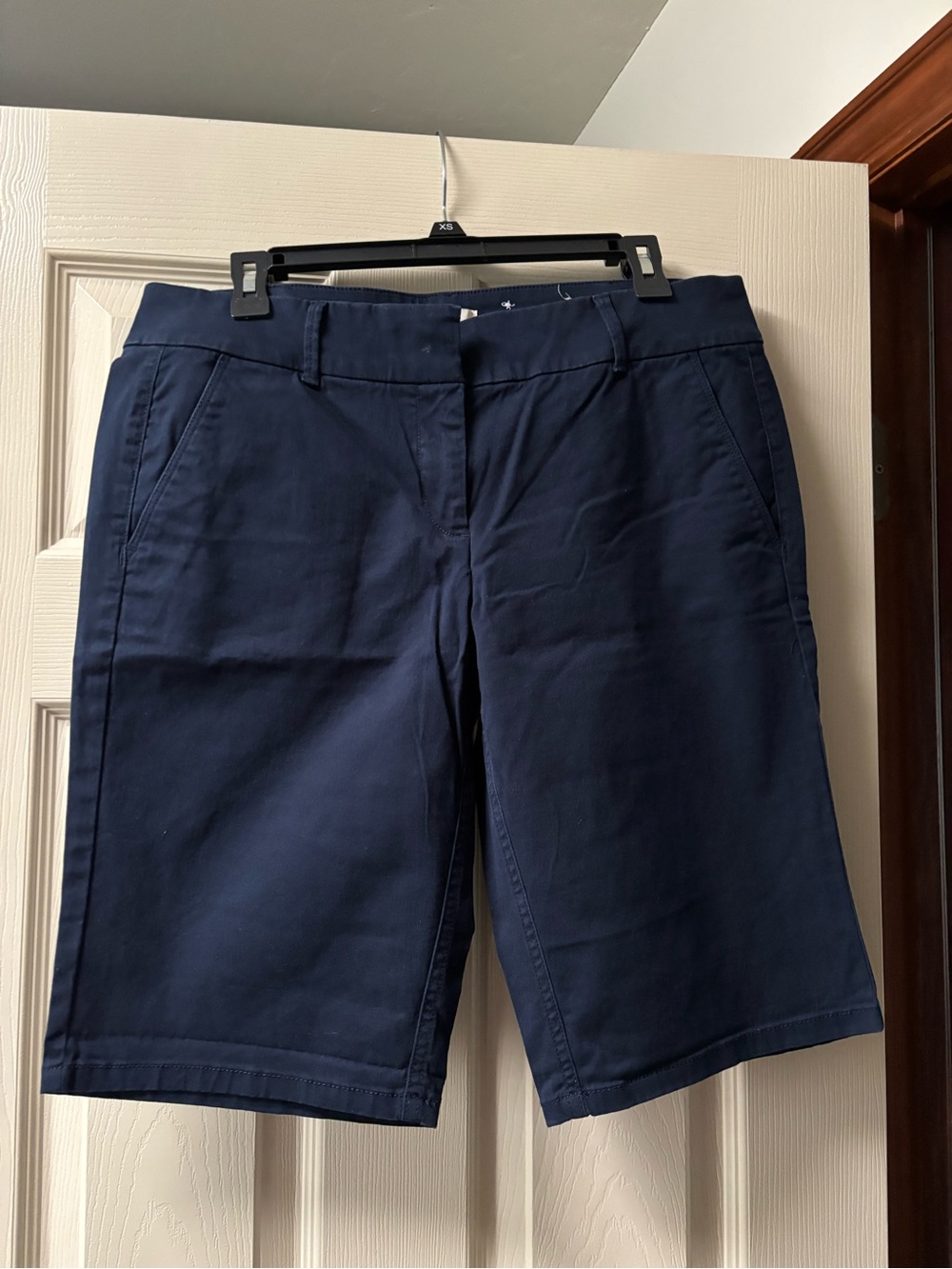 LOFT Navy Tailored Bermuda Shorts